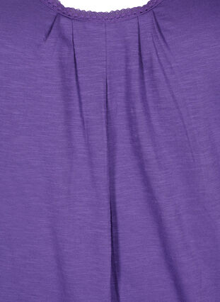 Top aus Baumwolle mit Spitzenbesatz, Deep Lavender, Packshot image number 2