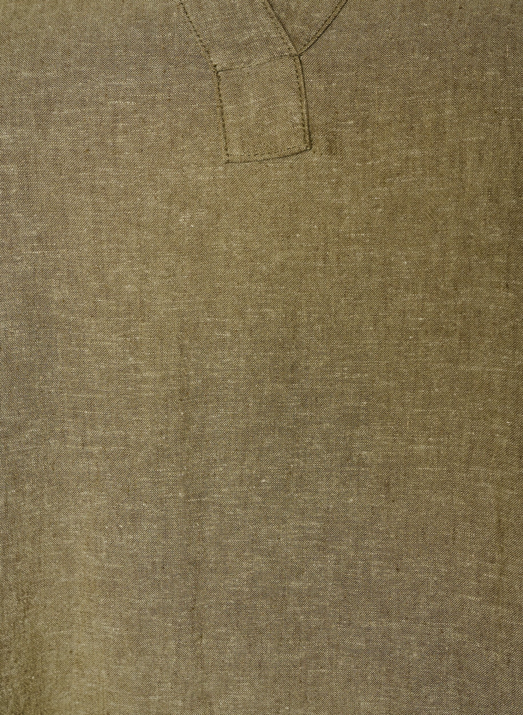 ZizziMidikleid aus Leinen und Viskose mit 1/2-&Auml;rmeln, Gr&uuml;n, Packshot image number 2