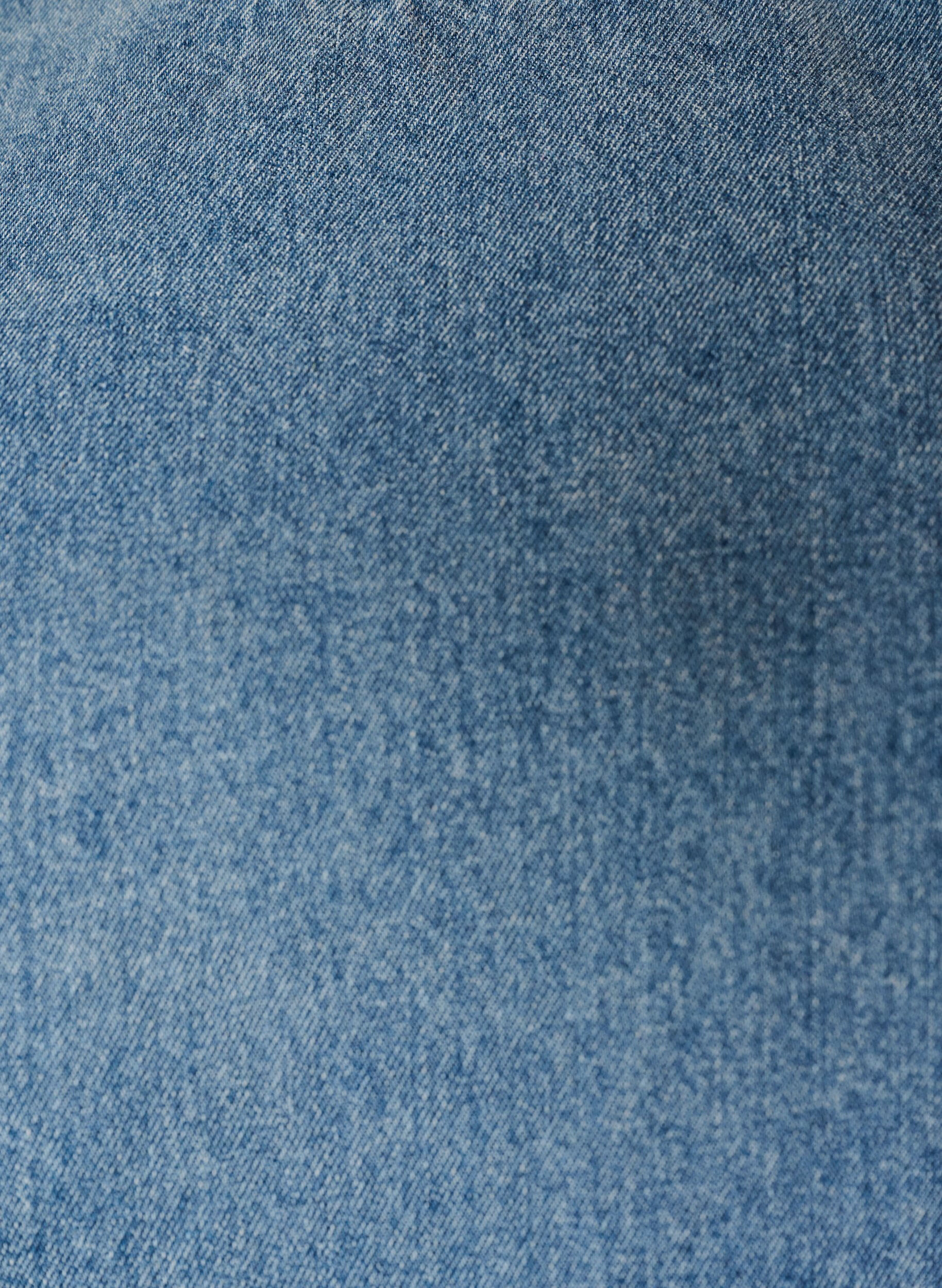 ZizziKurz&auml;rmelige Jeansbluse mit Lochstickerei, Blau, Packshot image number 2