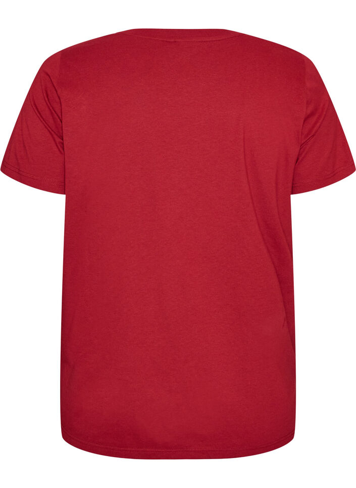Weihnachts-T-Shirt aus Bio-Baumwolle, Rot, Packshot image number 1