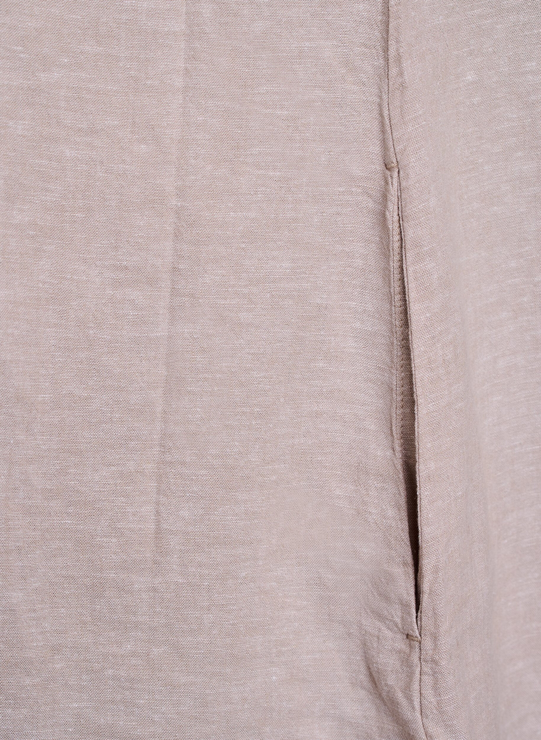 ZizziTunika aus Leinen und Viskose mit A-Linie, Beige, Packshot image number 4