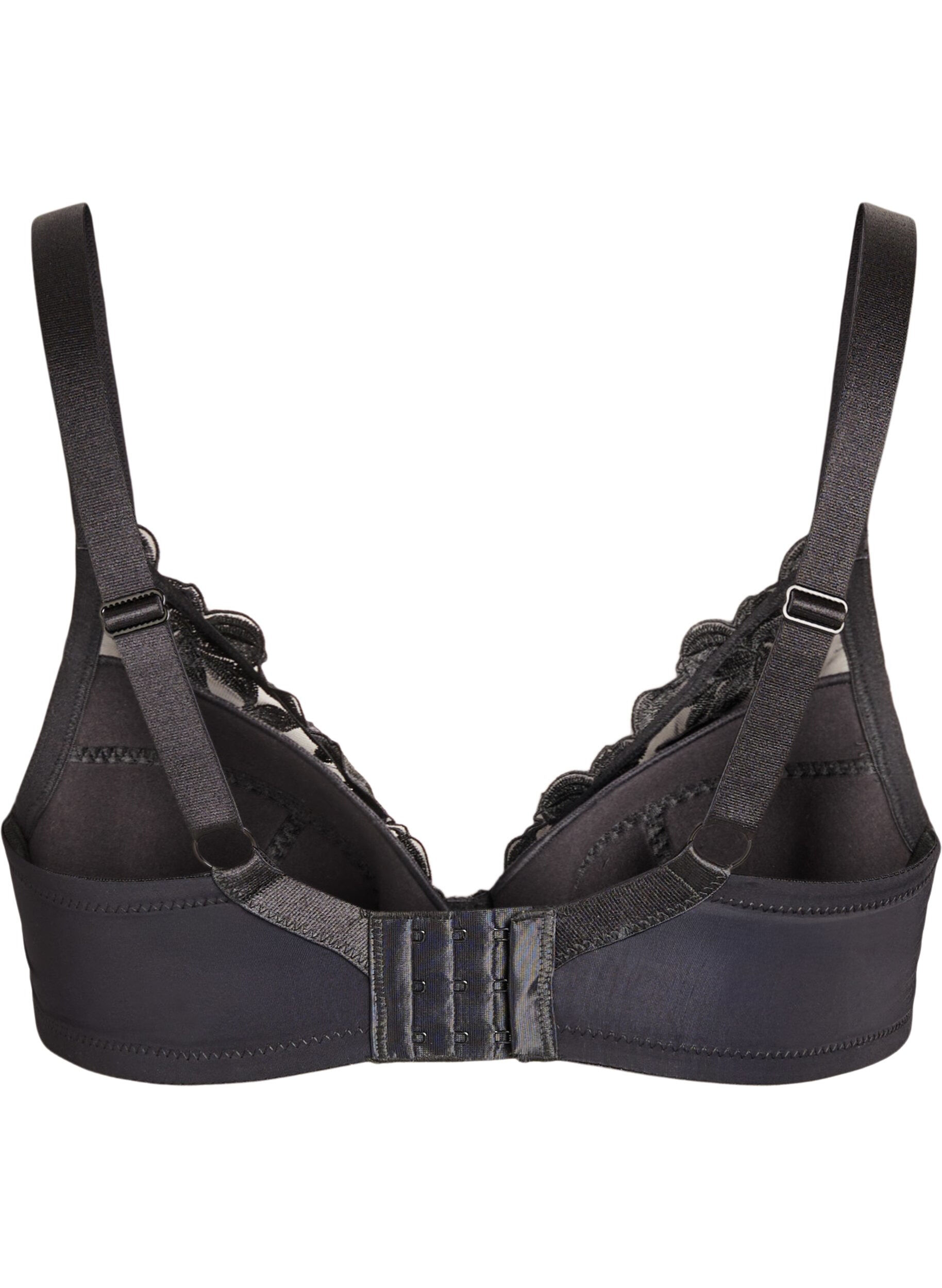 ZizziGepolsterter B&uuml;gel-BH mit Stickerei, Schwarz, Packshot image number 1
