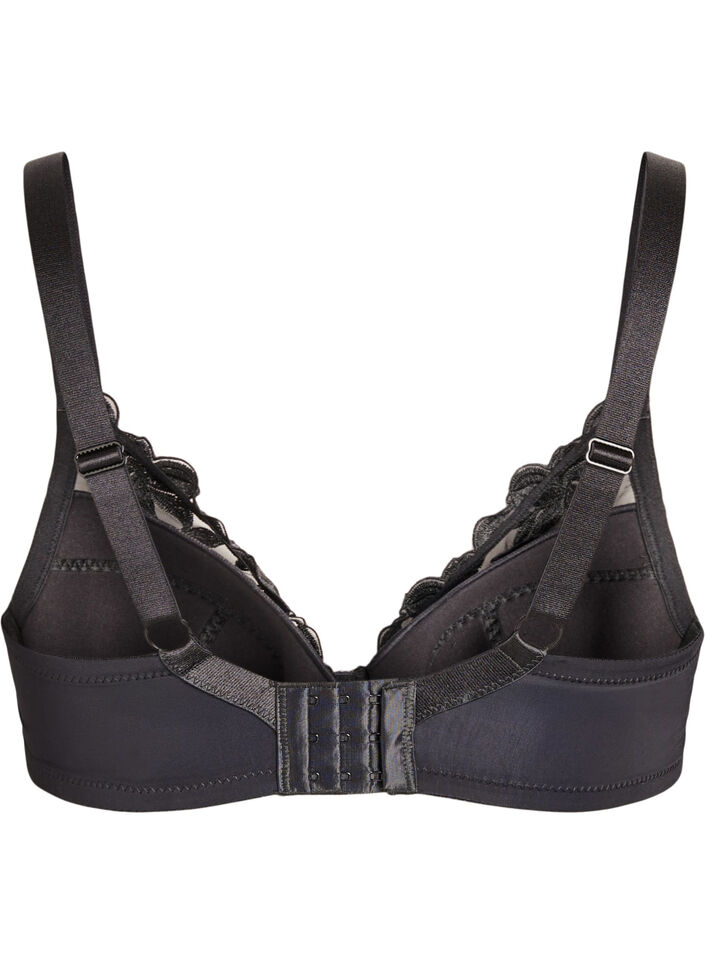 Gepolsterter Bügel-BH mit Stickerei, Schwarz, Packshot image number 1