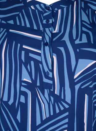 FLASH – Gepunktete Tunika mit langen Ärmeln, Medieval Blue AOP, Packshot image number 2