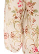 Gebl&uuml;mte Bluse aus Leinen und Viskose mit langen &Auml;rmeln, Vanille, Packshot image number 3