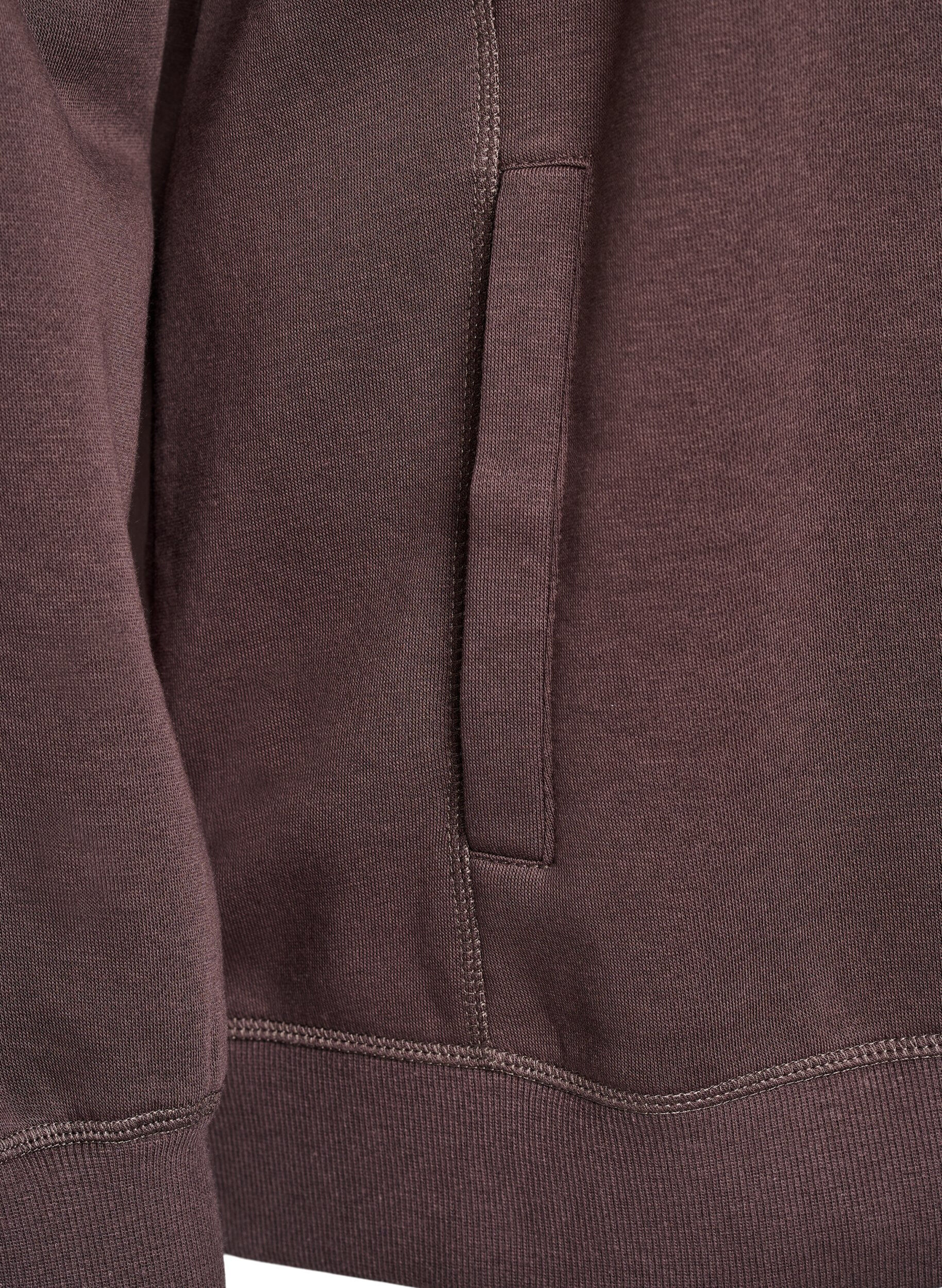 ZizziSweatshirt mit Stehkragen und Taschen, Braun, Packshot image number 3