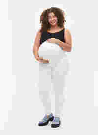 Schwangerschafts-Jeggings aus Baumwolle, White, Model