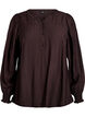 Bluse aus Viskose mit Smock und gerafften Details, Braun, Packshot image number 0