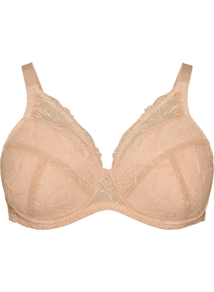 Gepolsterter Spitzen-BH mit B&uuml;gel, Beige, Packshot image number 0