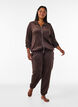 Lockere Hose aus Velours, Braun, Model image number 0