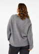 Locker sitzende Strickbluse mit Rundhalsausschnitt, Medium Grey Melange, Model image number 1