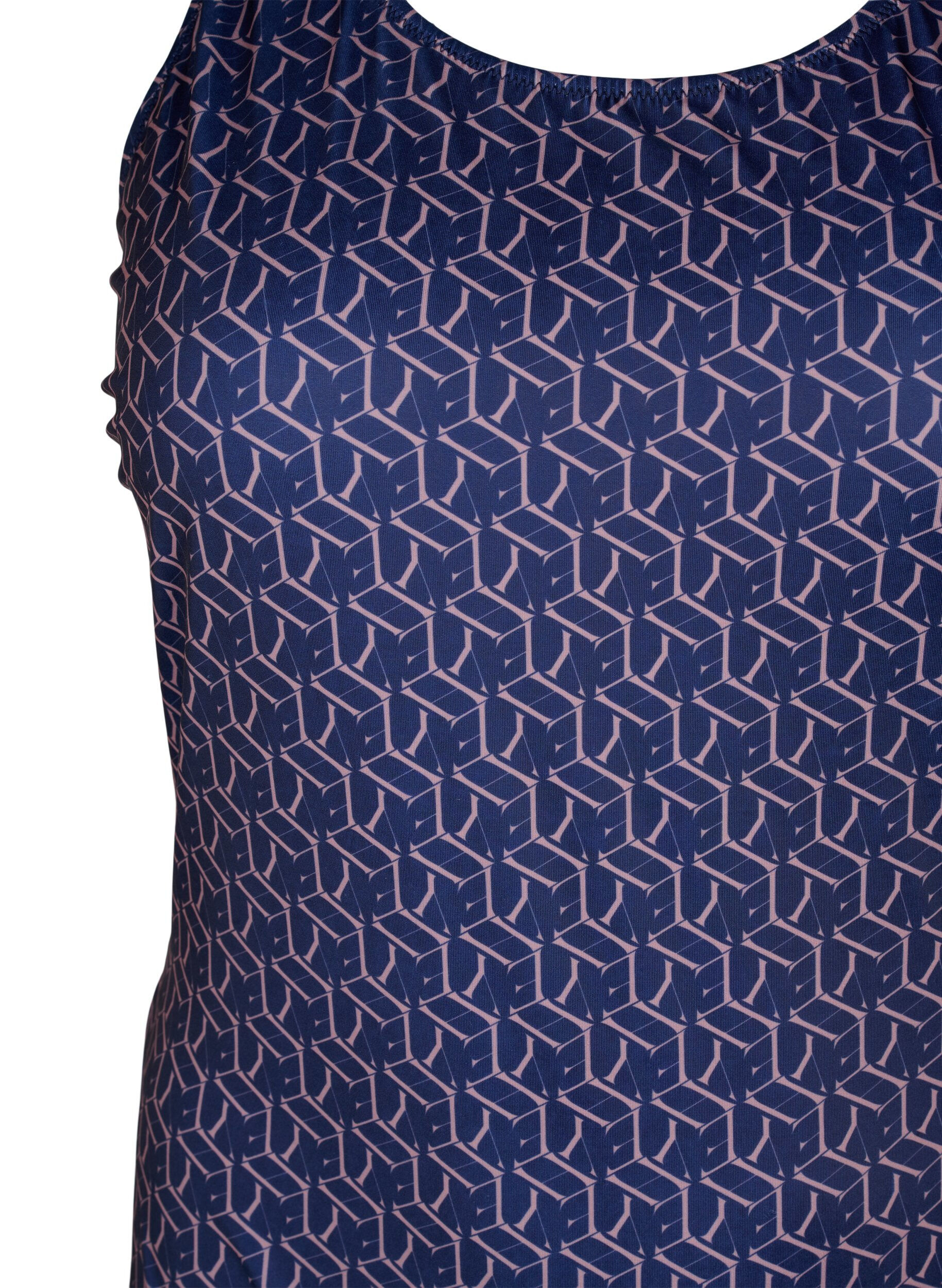 ZizziBadeanzug mit Print und Kreuz am R&uuml;cken, Text Print, Packshot image number 2