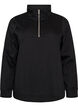 Sweatshirt mit hohem Kragen und Rei&szlig;verschluss, Schwarz, Packshot image number 0