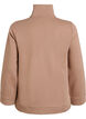 Sweatshirt mit hohem Kragen und Reißverschluss, Braun, Packshot image number 1