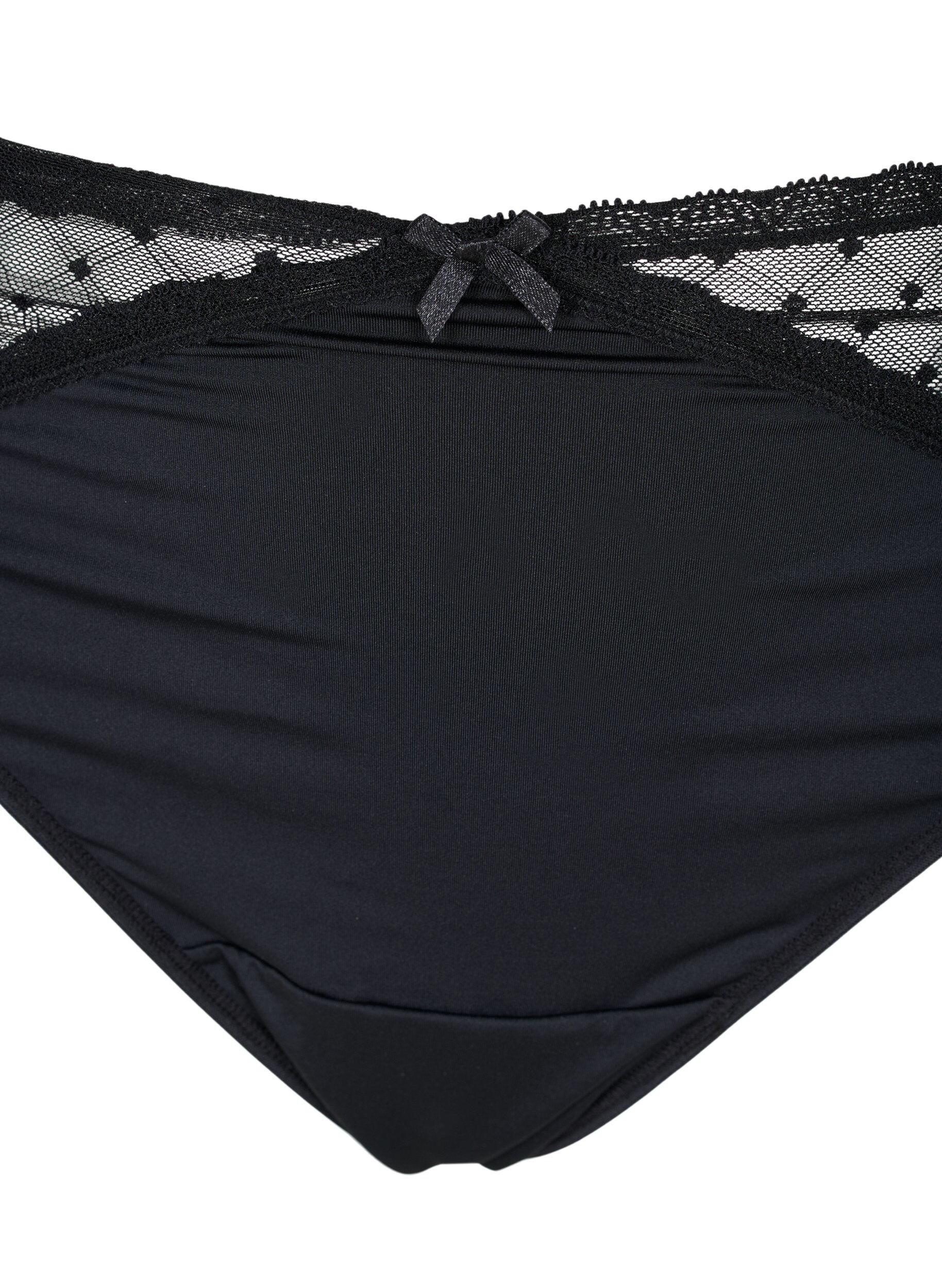 Zizzi2er Pack G-String mit Mesh, Black, Packshot image number 2