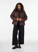 Kurze Pufferjacke mit hohem Kragen, Braun, Model image number 1