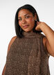 &Auml;rmellose, hochgeschlossene Bluse mit Schleife, Braun, Model image number 3