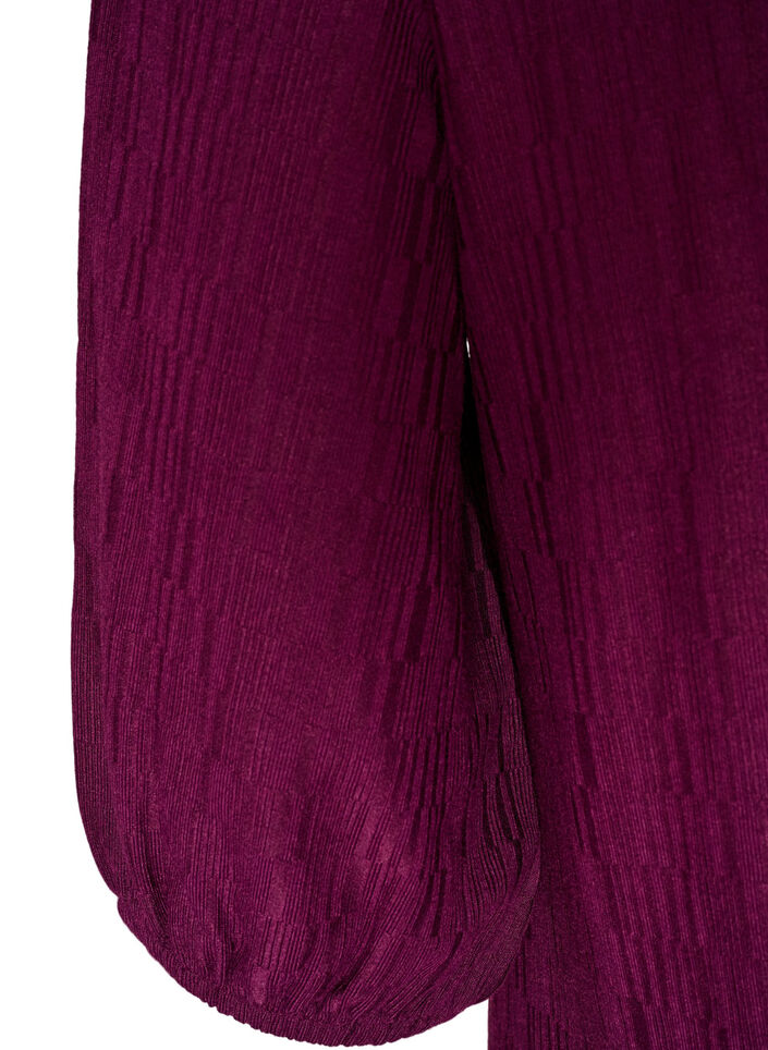 Kleid in Ballonform mit Struktur, Rot, Packshot image number 3