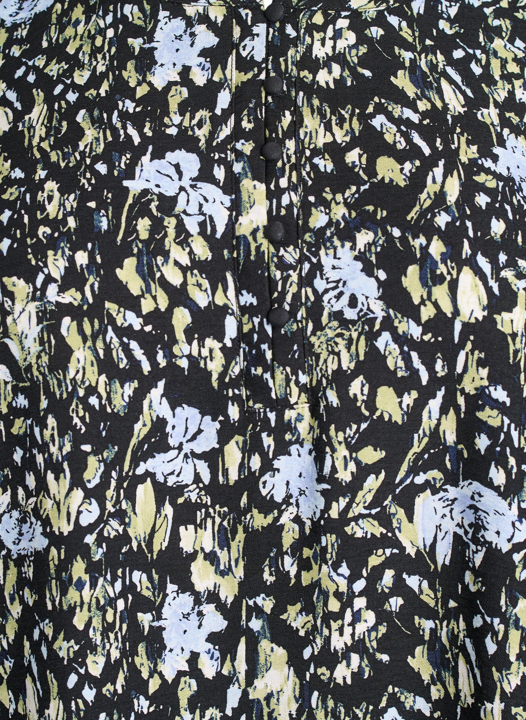 ZizziLangarmbluse mit Muster und Kn&ouml;pfen, Schwarz, Packshot image number 2