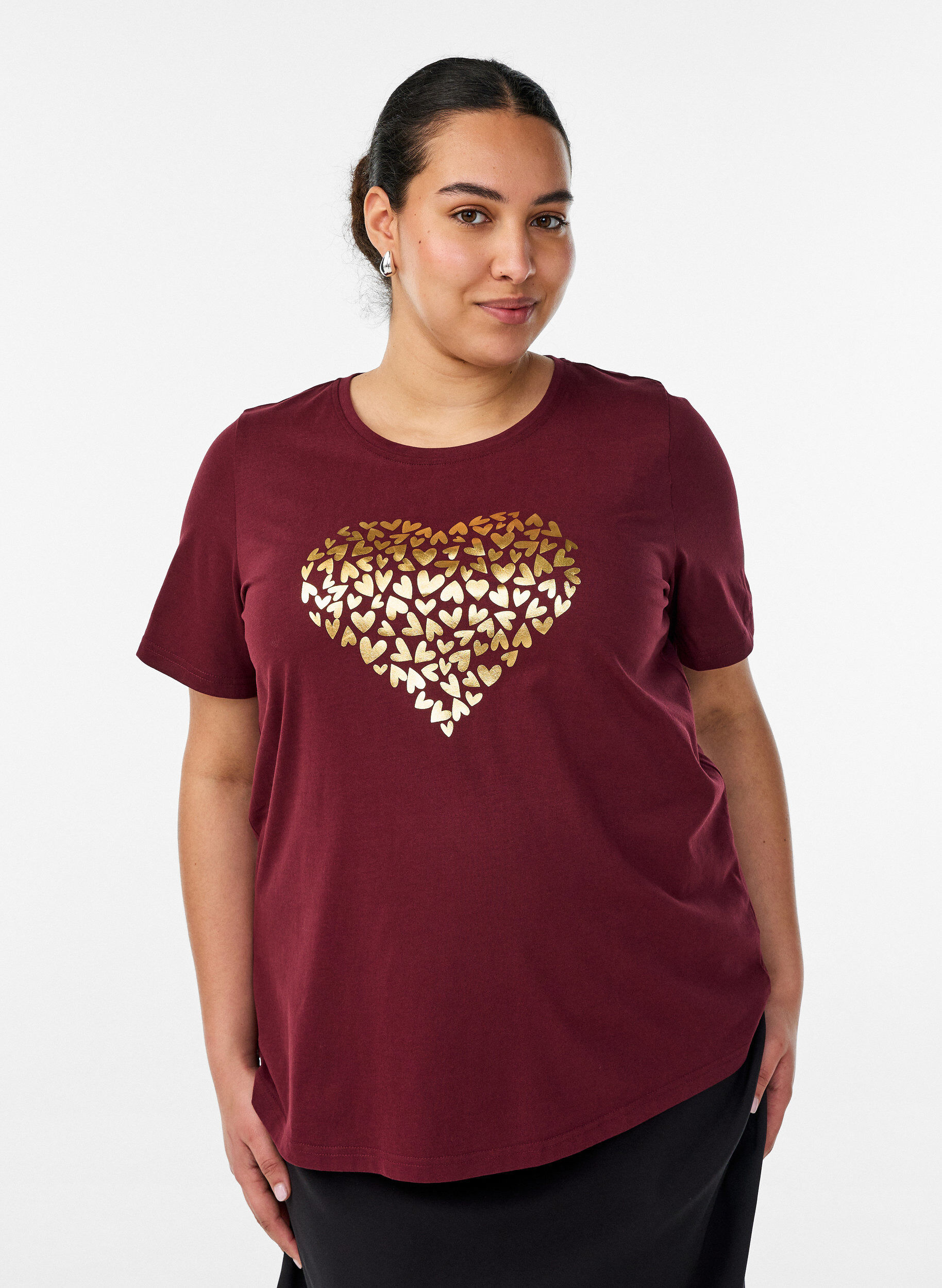 T-Shirt mit Print, Rot, Model