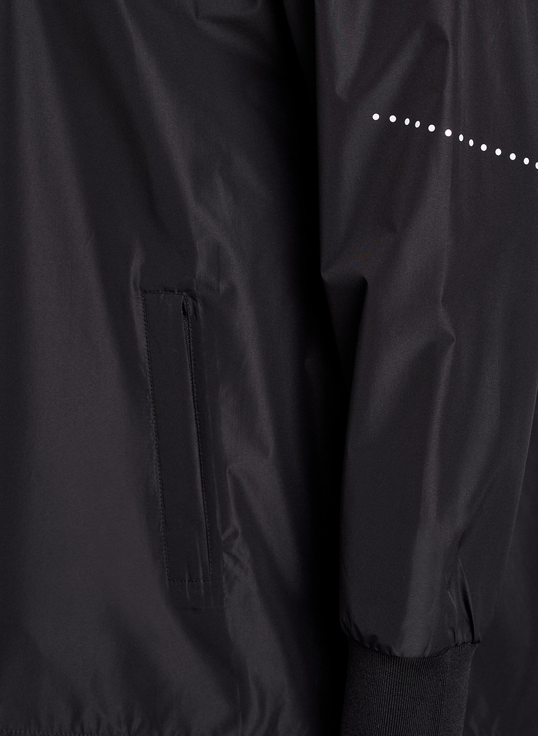 ZizziRegenjacke mit reflektierenden Details, Schwarz, Packshot image number 3