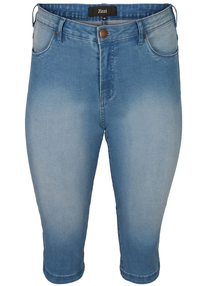 Amy Caprijeans mit hohem Taille und Super Slim Fit, Blau, Packshot image number 0
