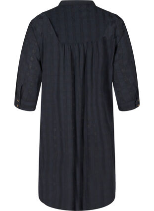 Kleid mit 3/4-Ärmeln und Knöpfen, Black Beauty, Packshot image number 1