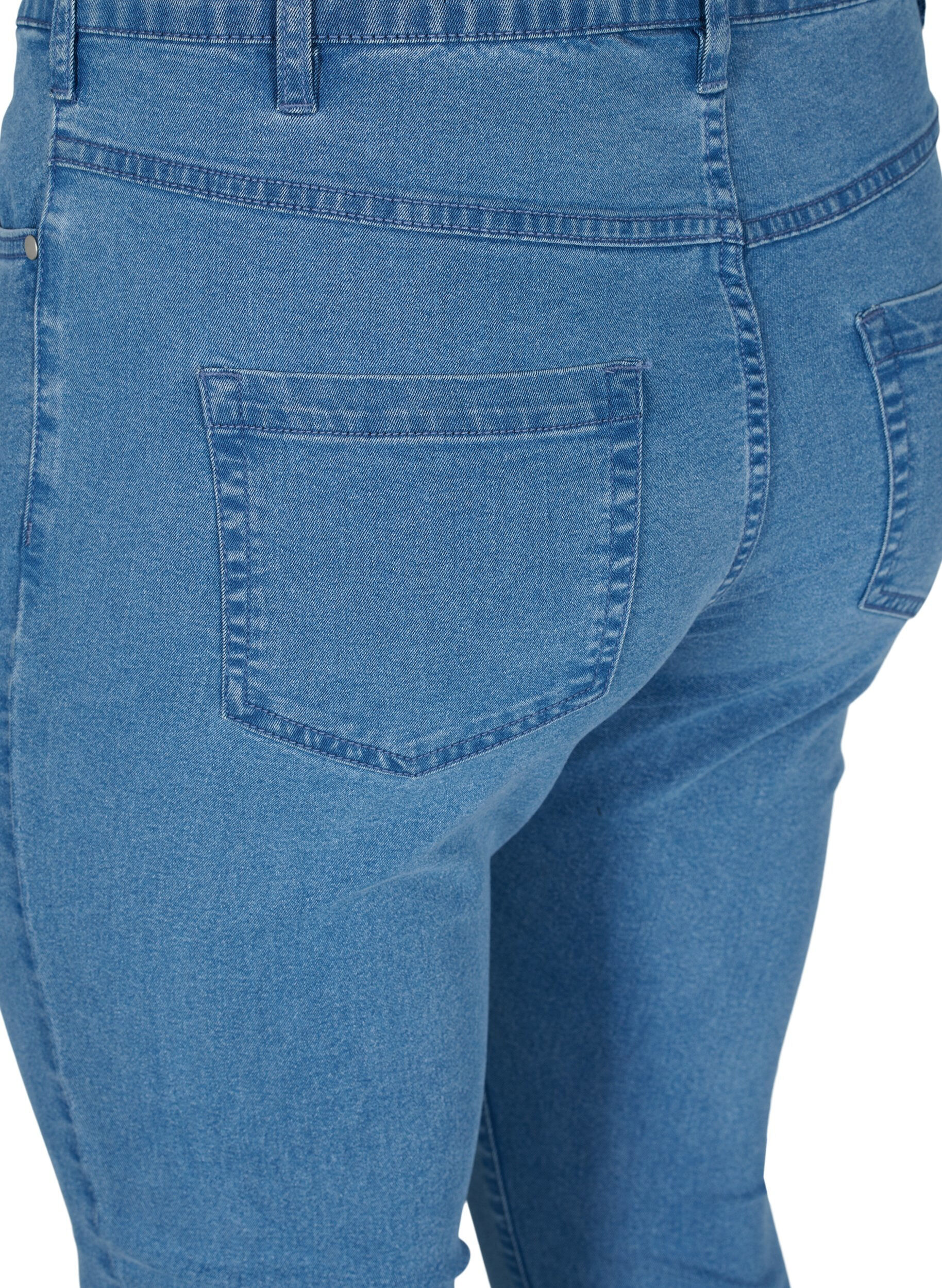 ZizziHochtaillierte Super Slim Amy Jeans, Blau, Packshot image number 3