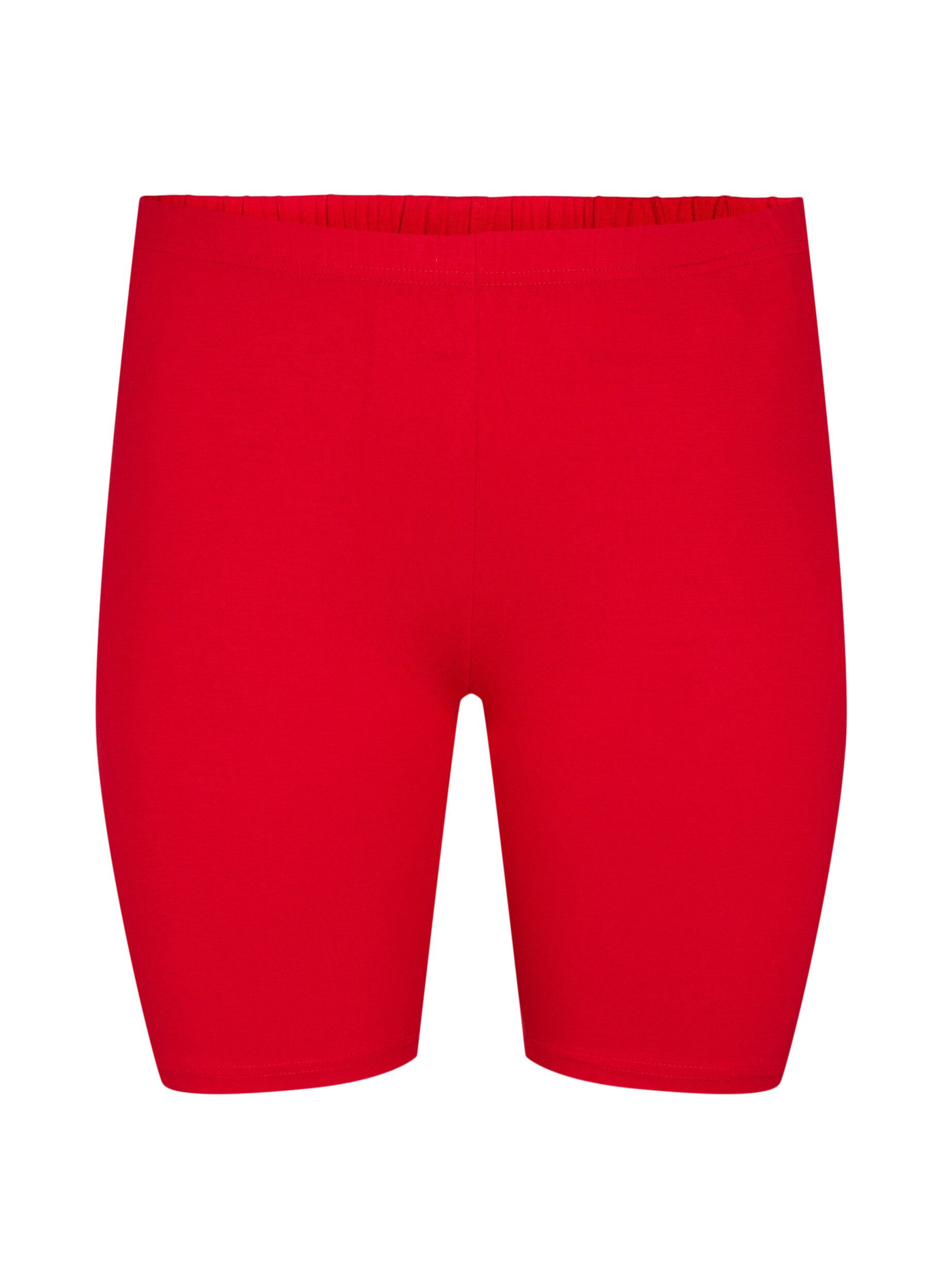 ZizziEinfarbige Basic Radlershorts, Rot, Packshot image number 0