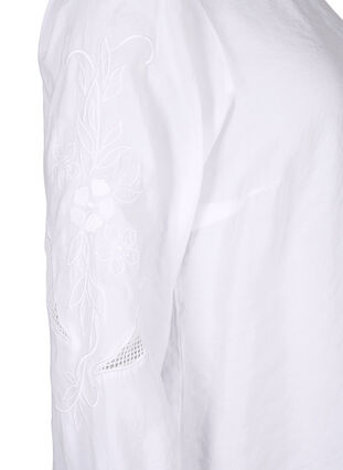 Bluse aus TENCEL™-Modal mit gestickten Details, Bright White, Packshot image number 3