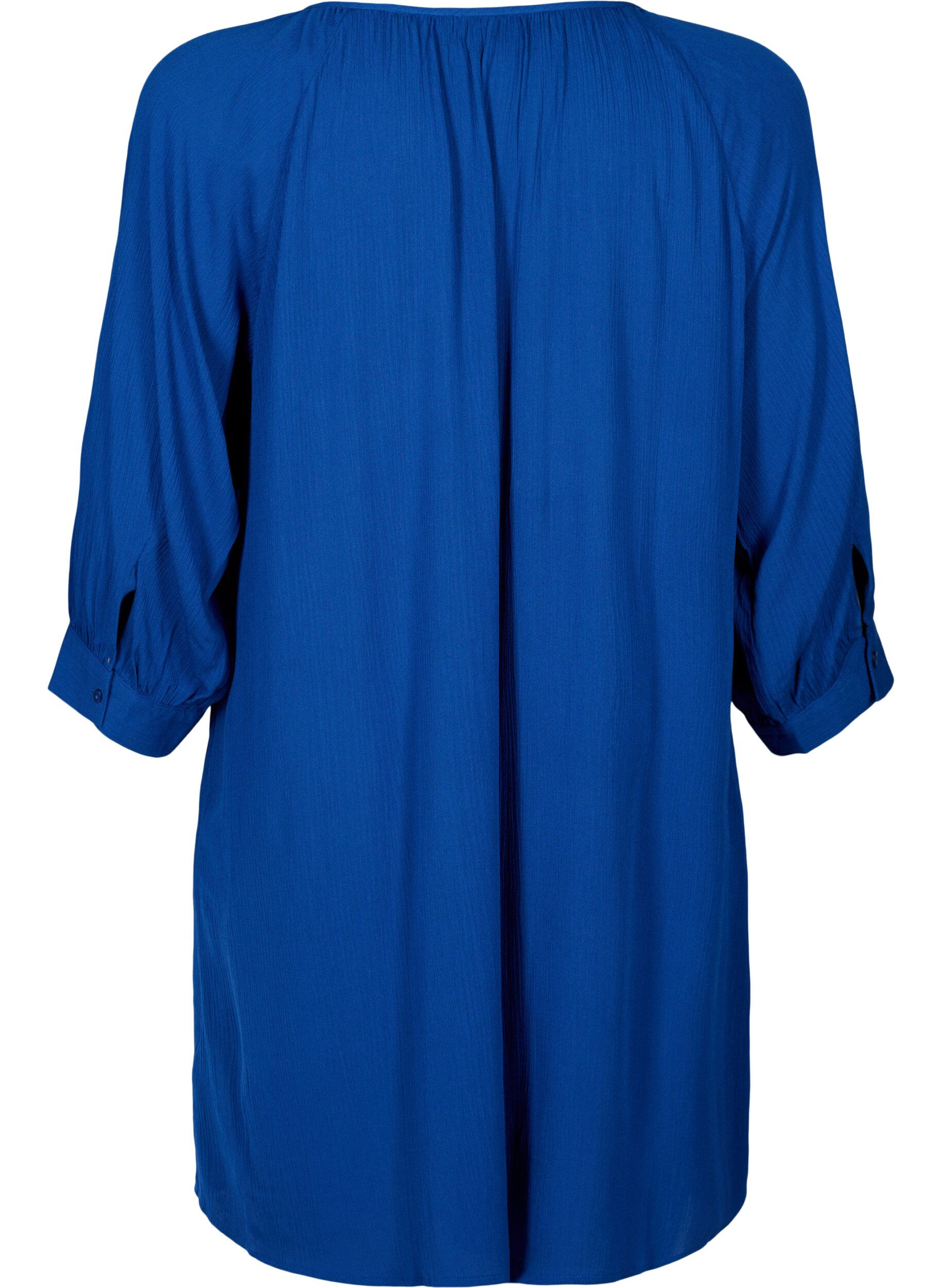 ZizziViskosetunika mit 3/4-&Auml;rmeln, Blau, Packshot image number 1