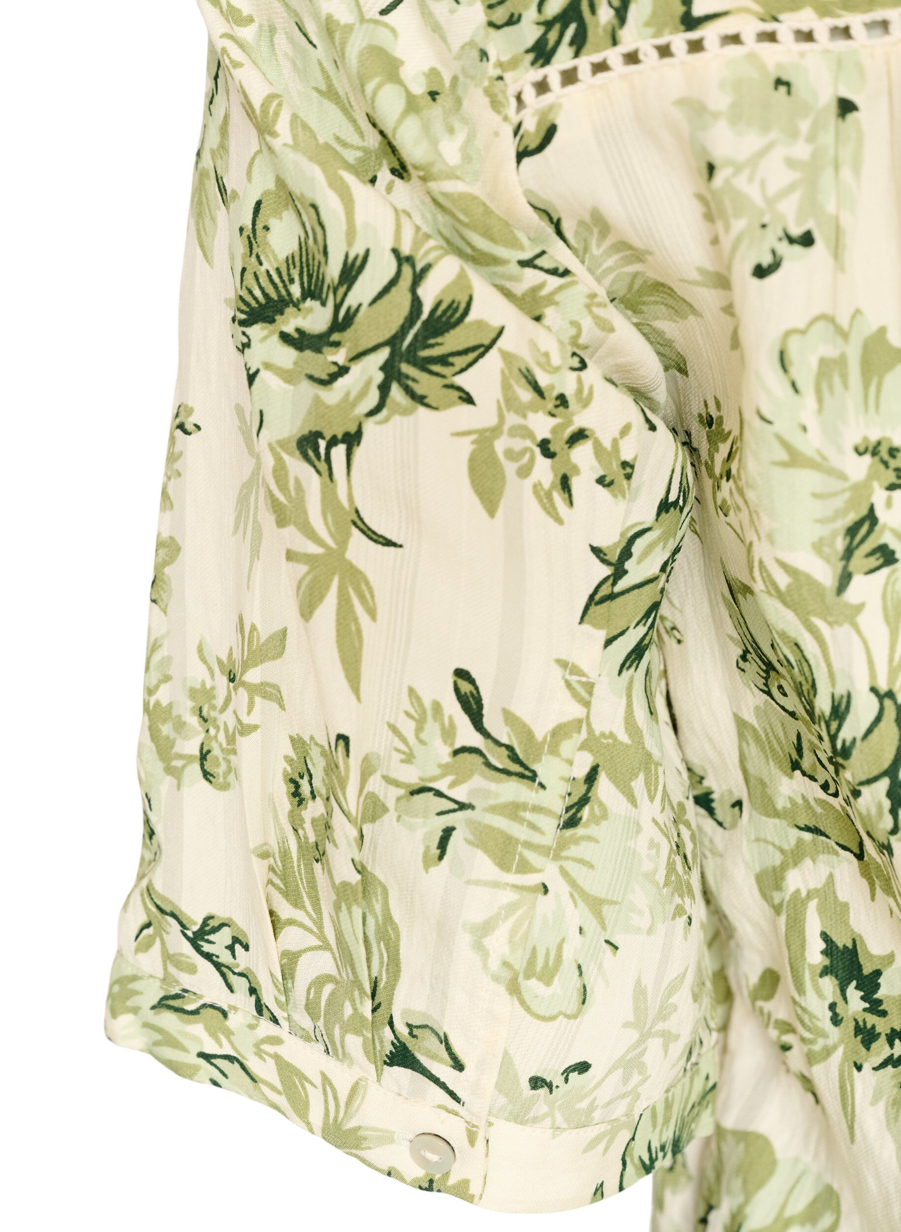 ZizziBluse mit Print und 1/2-&Auml;rmeln, Gr&uuml;n, Packshot image number 3