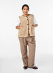 Weste aus Teddyfleece mit kontrastfarbenen Details, Beige, Model image number 1