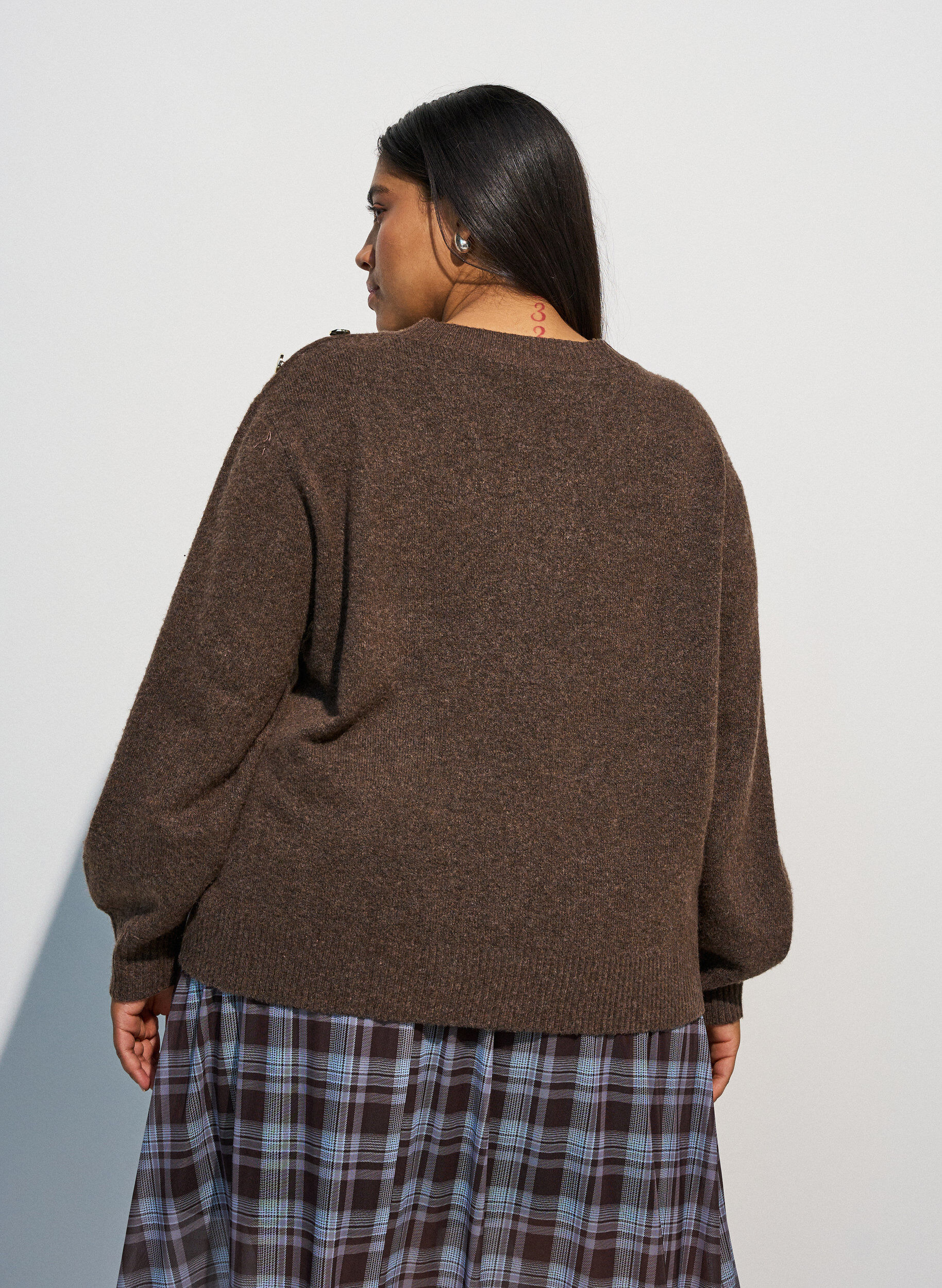 ZizziStrickbluse mit Knopfleiste, 0890, Model image number 2