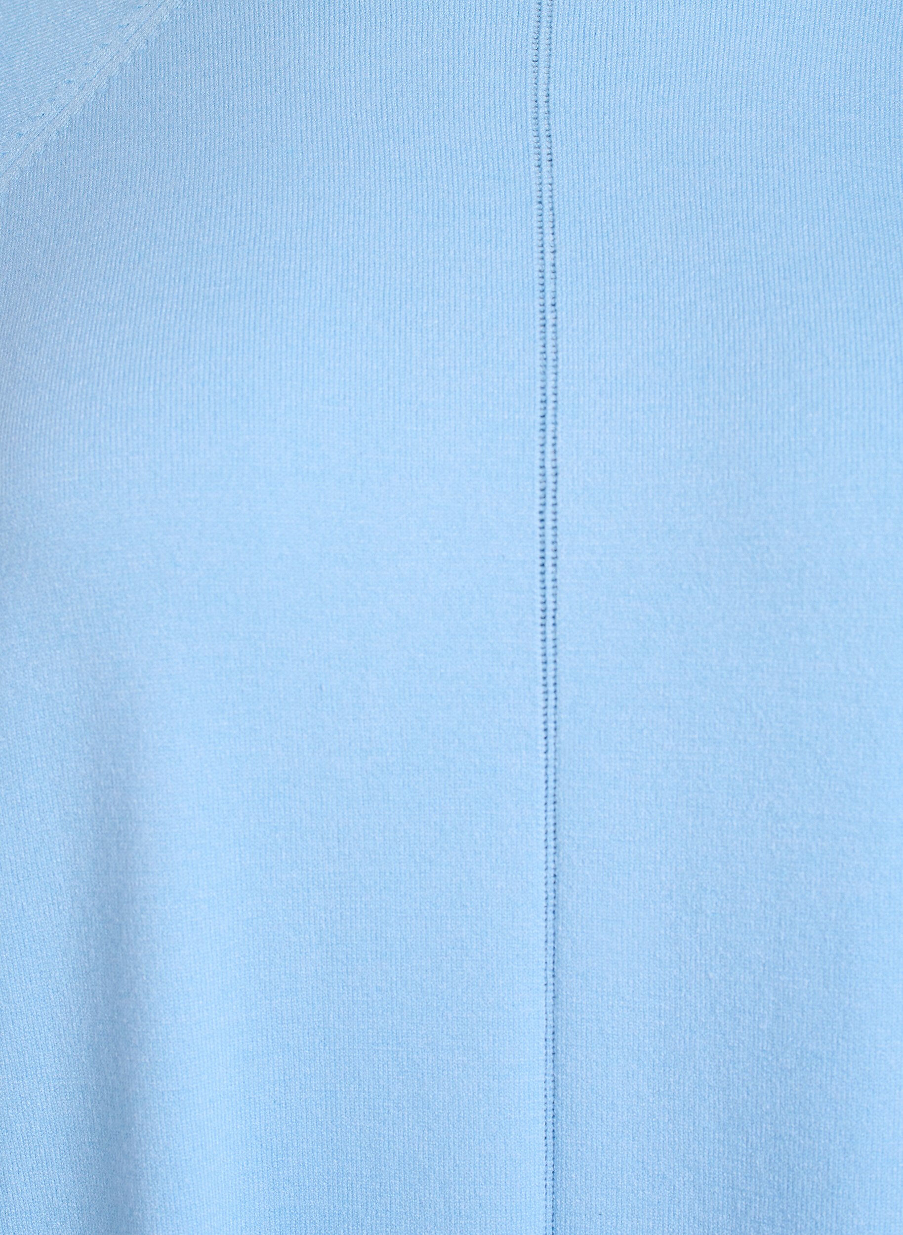 ZizziStrickbluse mit Rundhalsausschnitt und Strickmuster, Blau, Packshot image number 2