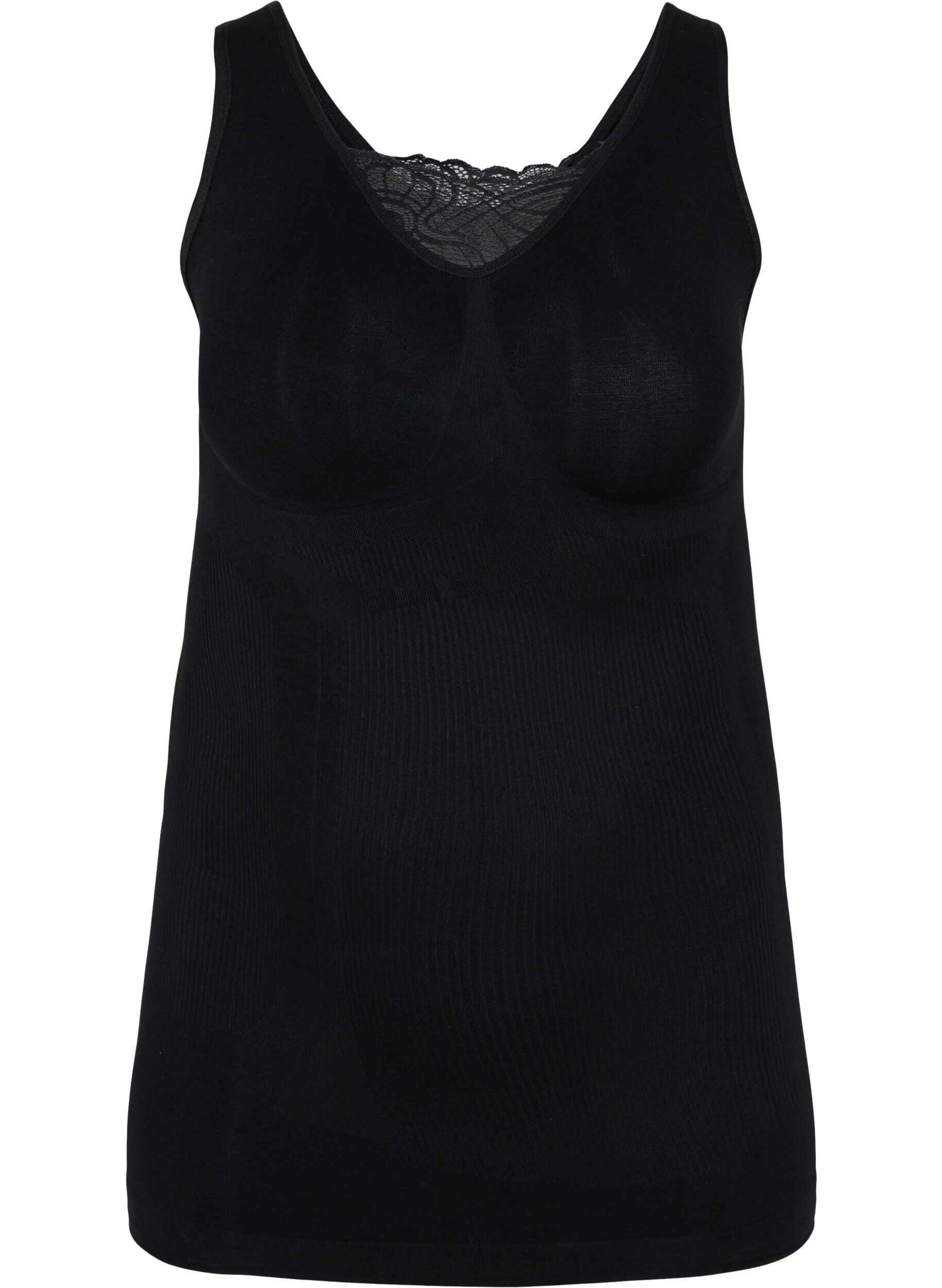 ZizziShapewear-Top mit Spitzendetail, Black, Packshot image number 0
