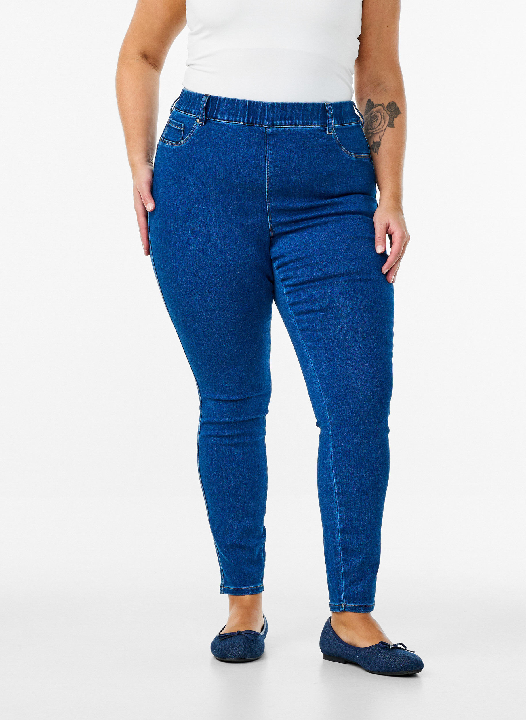 ZizziJeggings mit hoher Taille, Blau, Model image number 2
