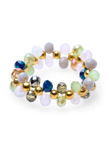 Set mit Perlen, Armband und Ring, Pastel Mix, Packshot image number 2