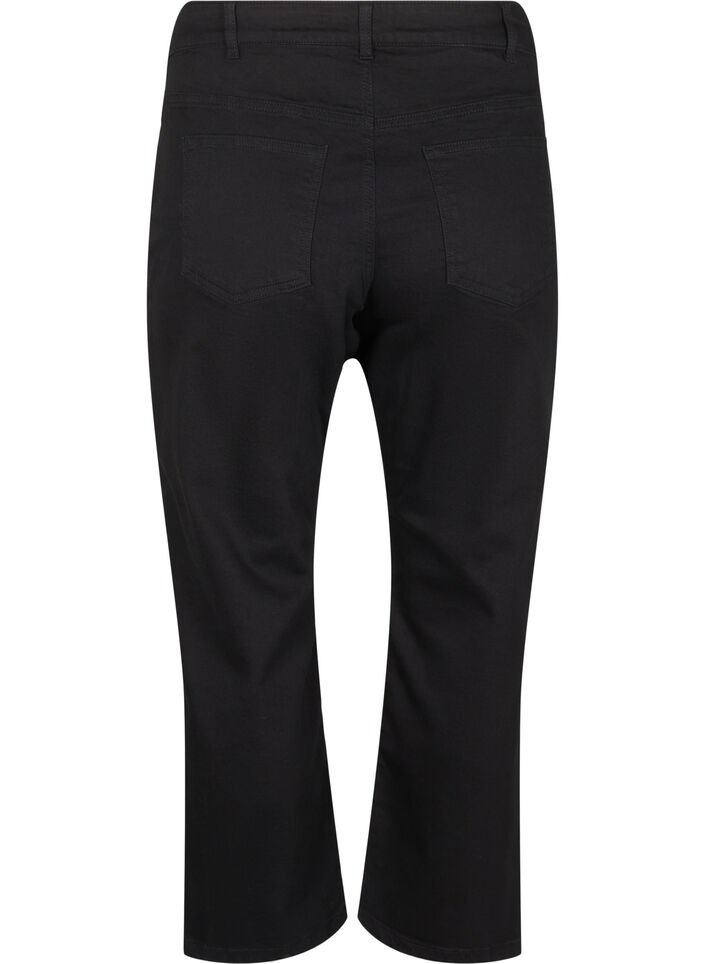 Gek&uuml;rzte Vera Jeans mit geradem Bein, Schwarz, Packshot image number 1