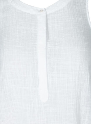 Ärmelloses Kleid aus Baumwolle, White, Packshot image number 2
