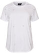 T-Shirt aus Bio-Baumwolle mit Herzen, Wei&szlig;, Packshot image number 0