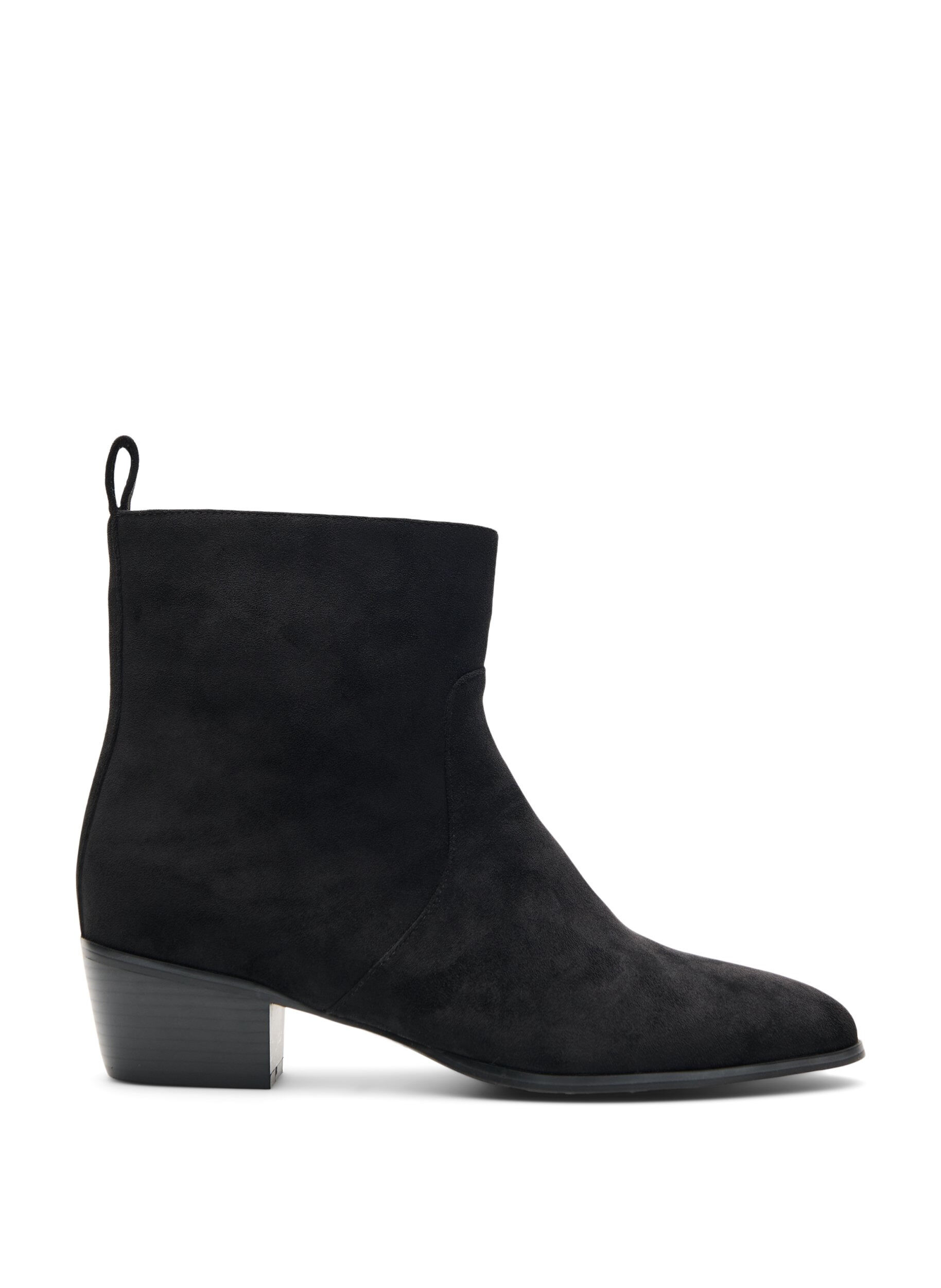 ZizziLanger Stiefel in Wildlederoptik mit abnehmbarem Schaft, Schwarz, Packshot image number 4