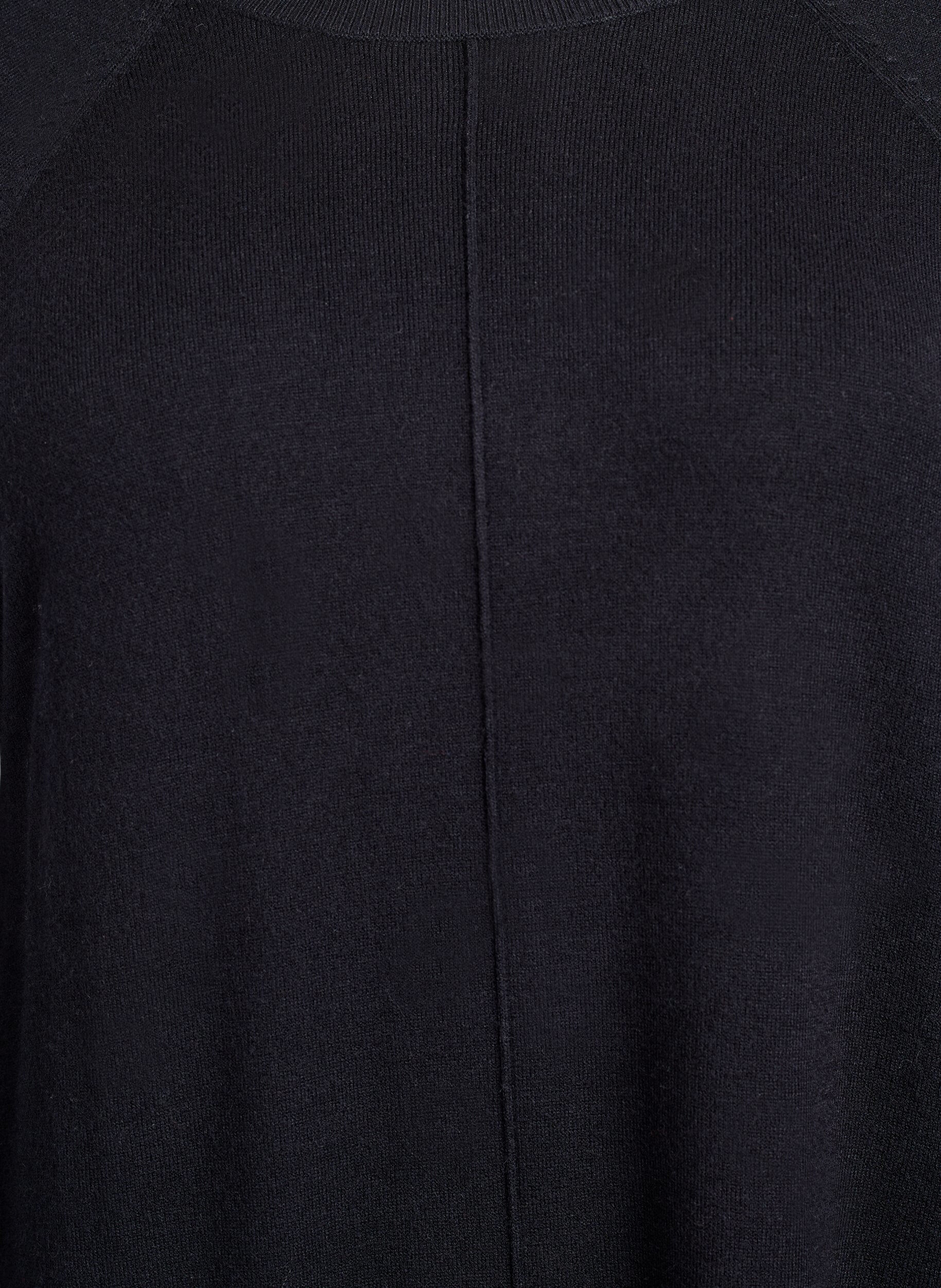 ZizziStrickkleid mit Raglan&auml;rmeln und Mittelnaht, Schwarz, Packshot image number 2