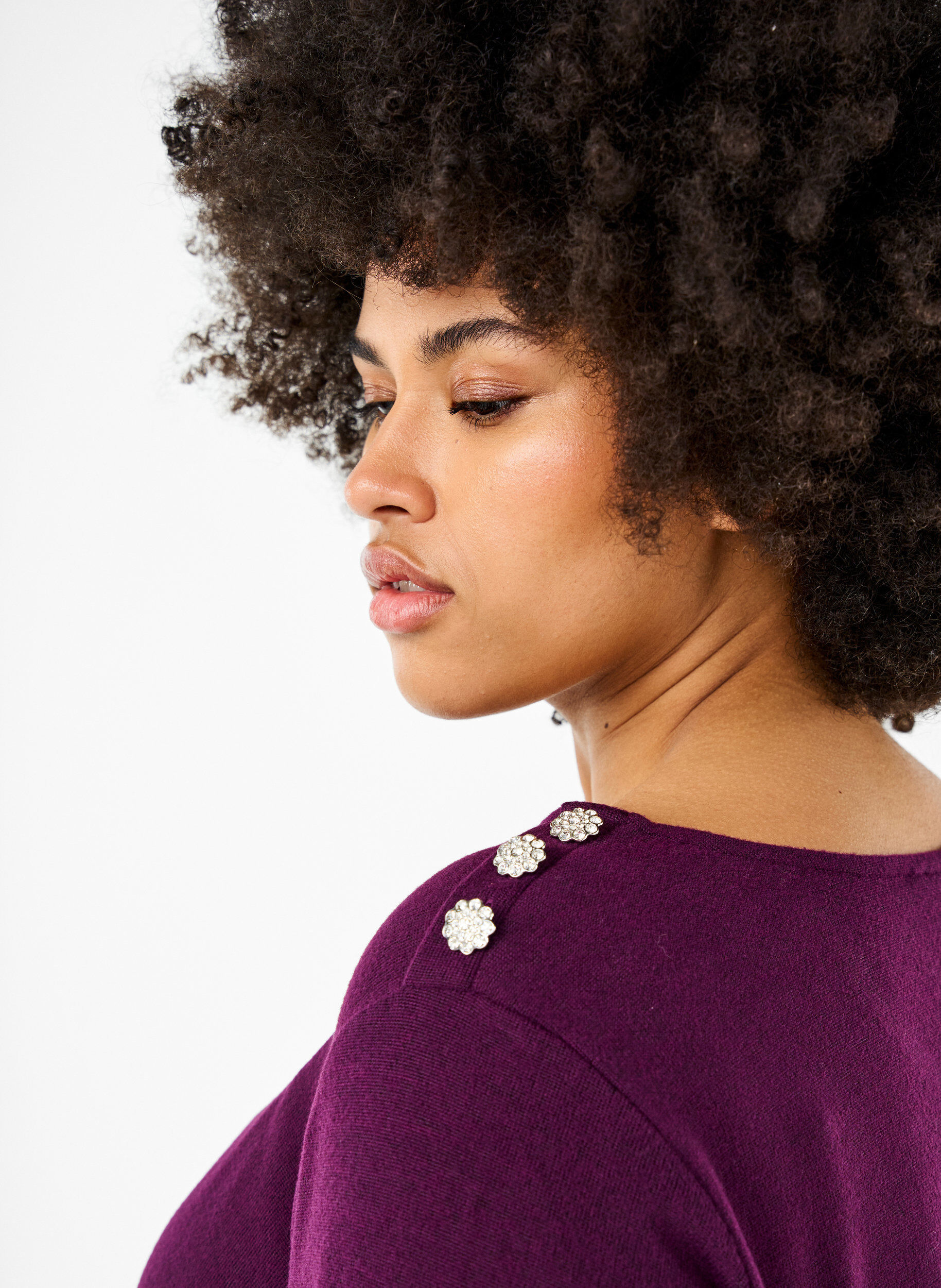 ZizziBluse mit Zierkn&ouml;pfen, Lila, Model image number 3