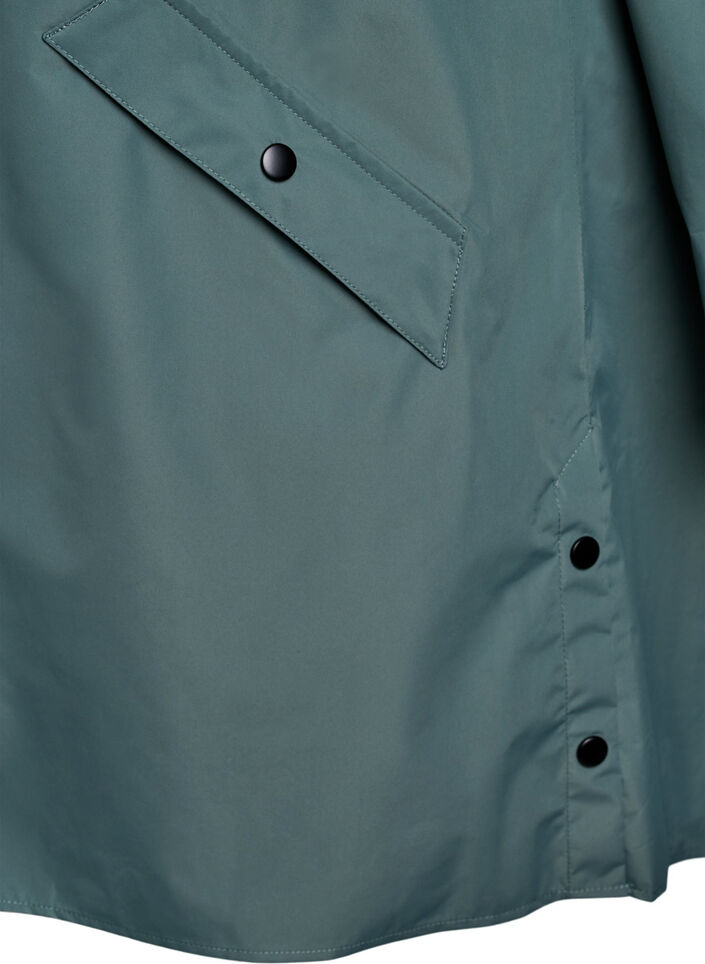 Regenjacke mit Taschen und Kapuze, Grün, Packshot image number 3