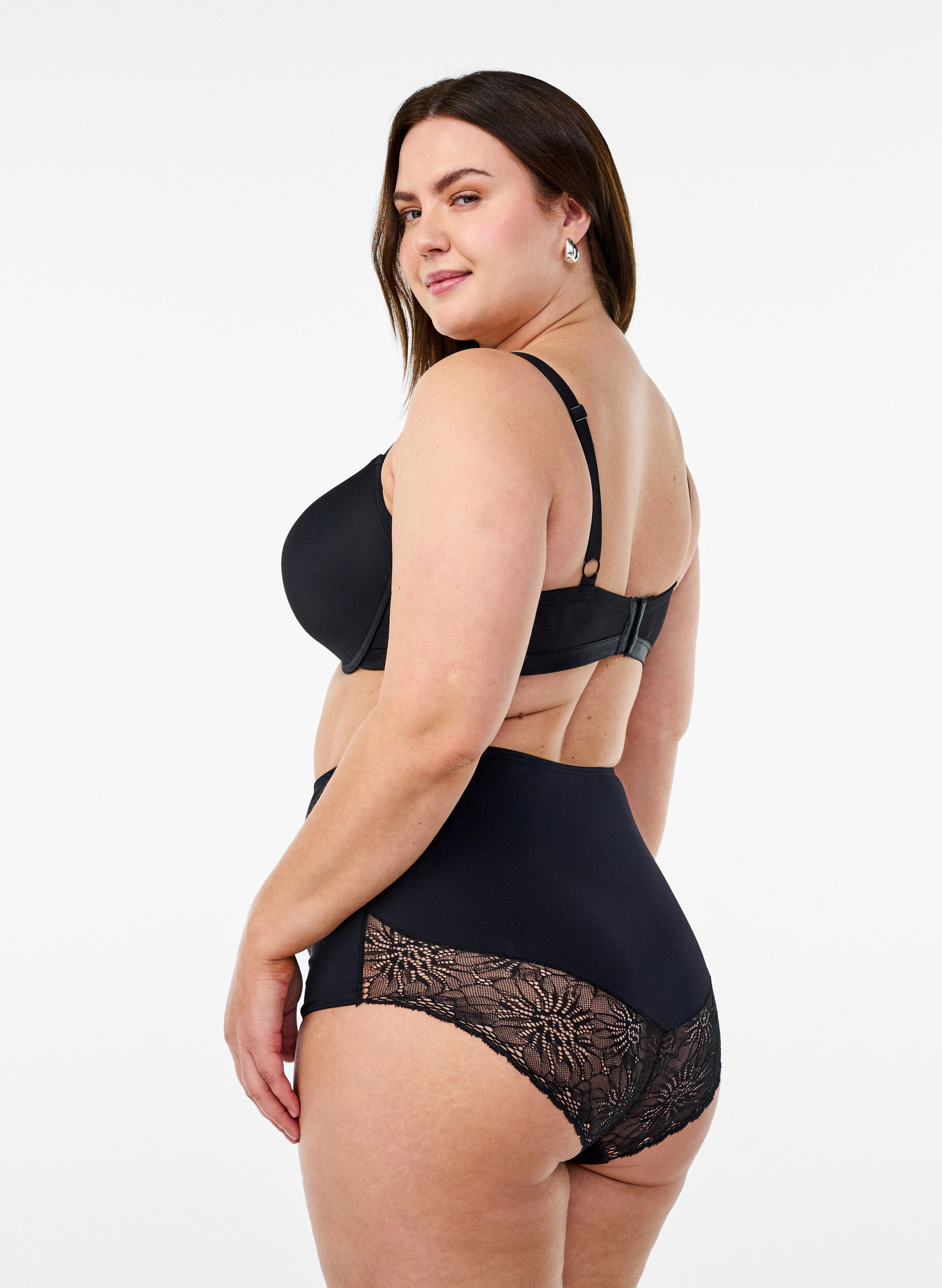 ZizziShaping-Slip aus Mikrofaser mit superhohem Bund, Schwarz, Model image number 2