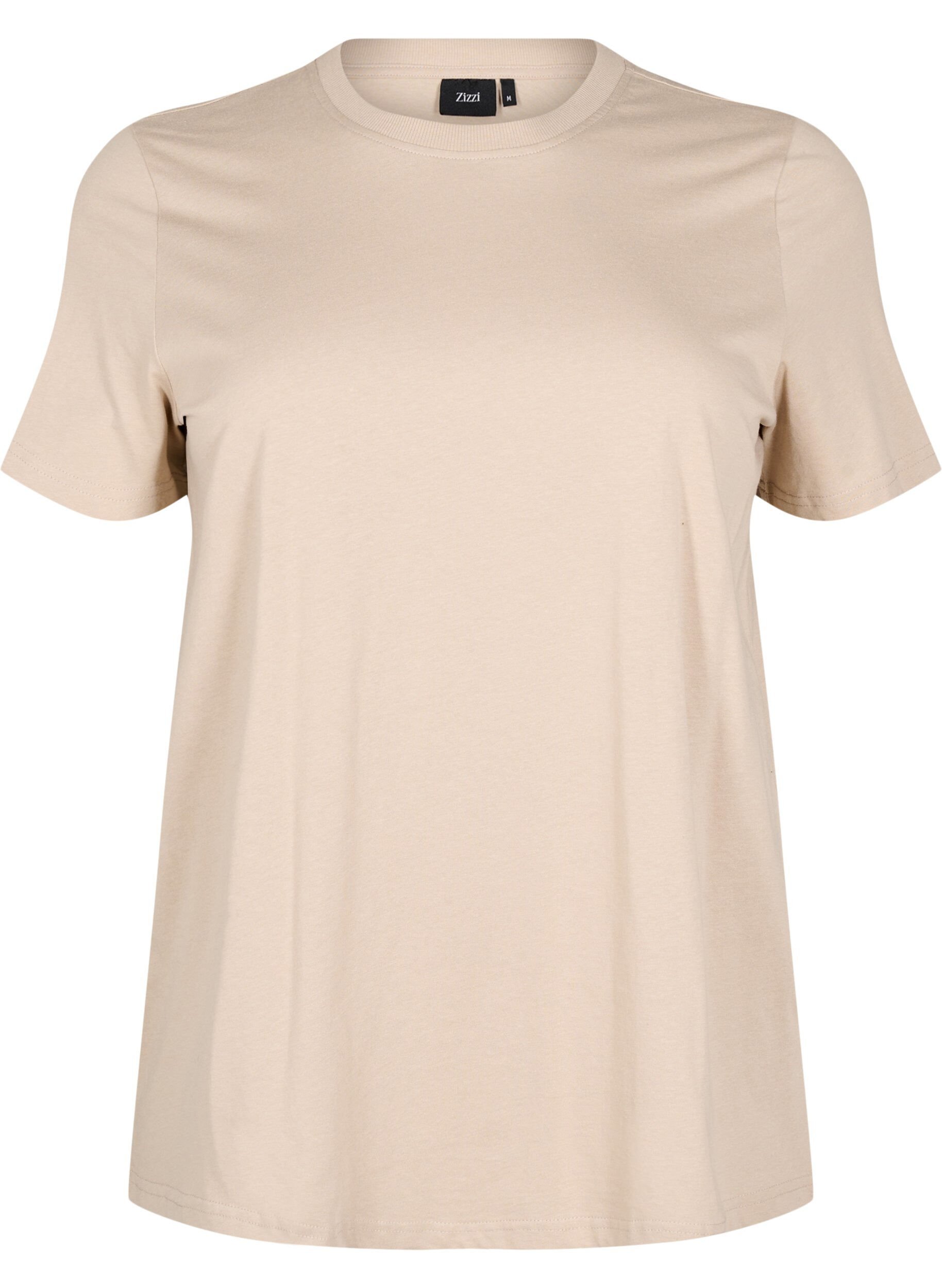 Basic-T-Shirt aus Baumwolle mit Rundhalsausschnitt