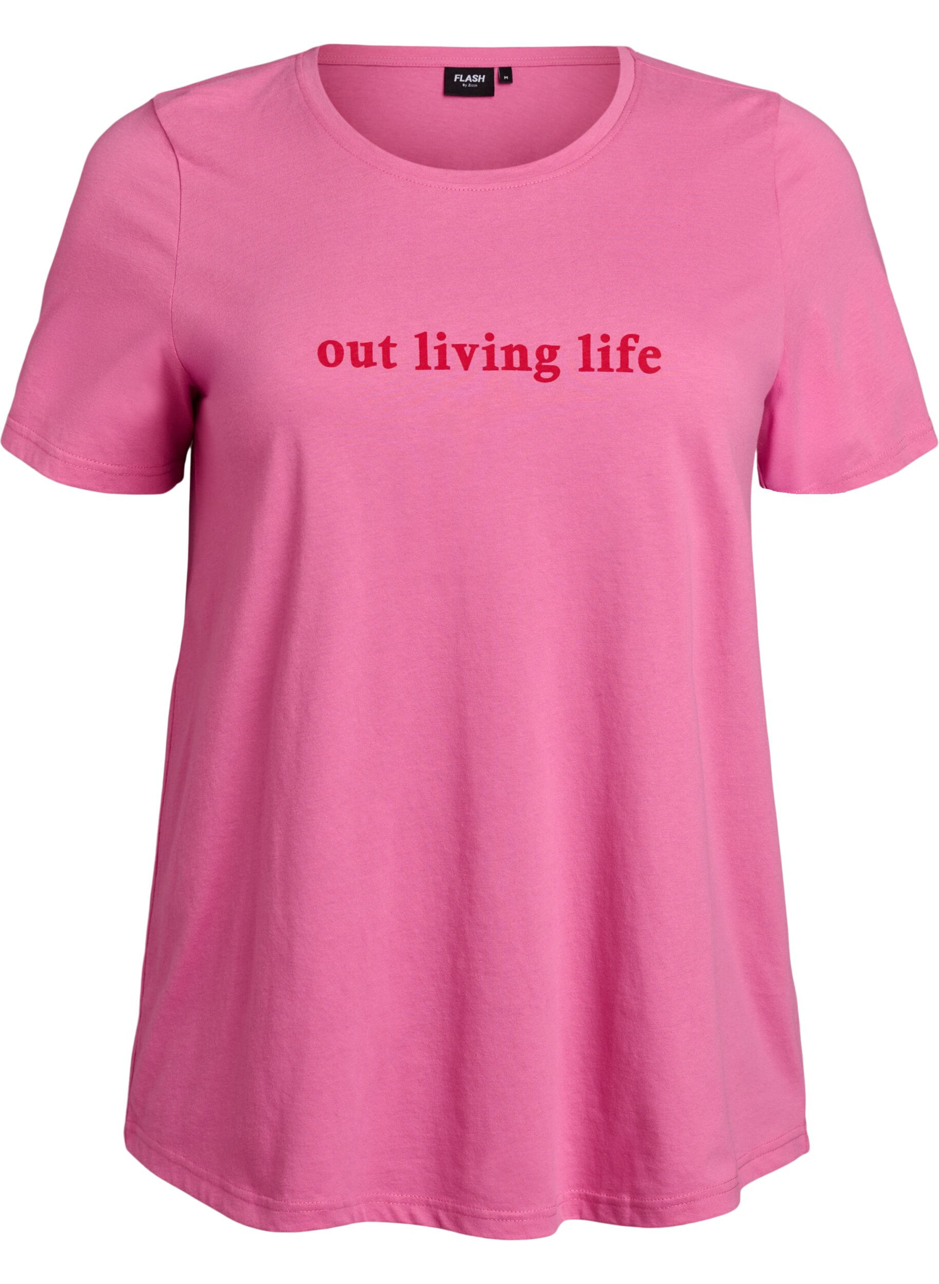 ZizziT-Shirt mit Print, Pink, Packshot image number 0