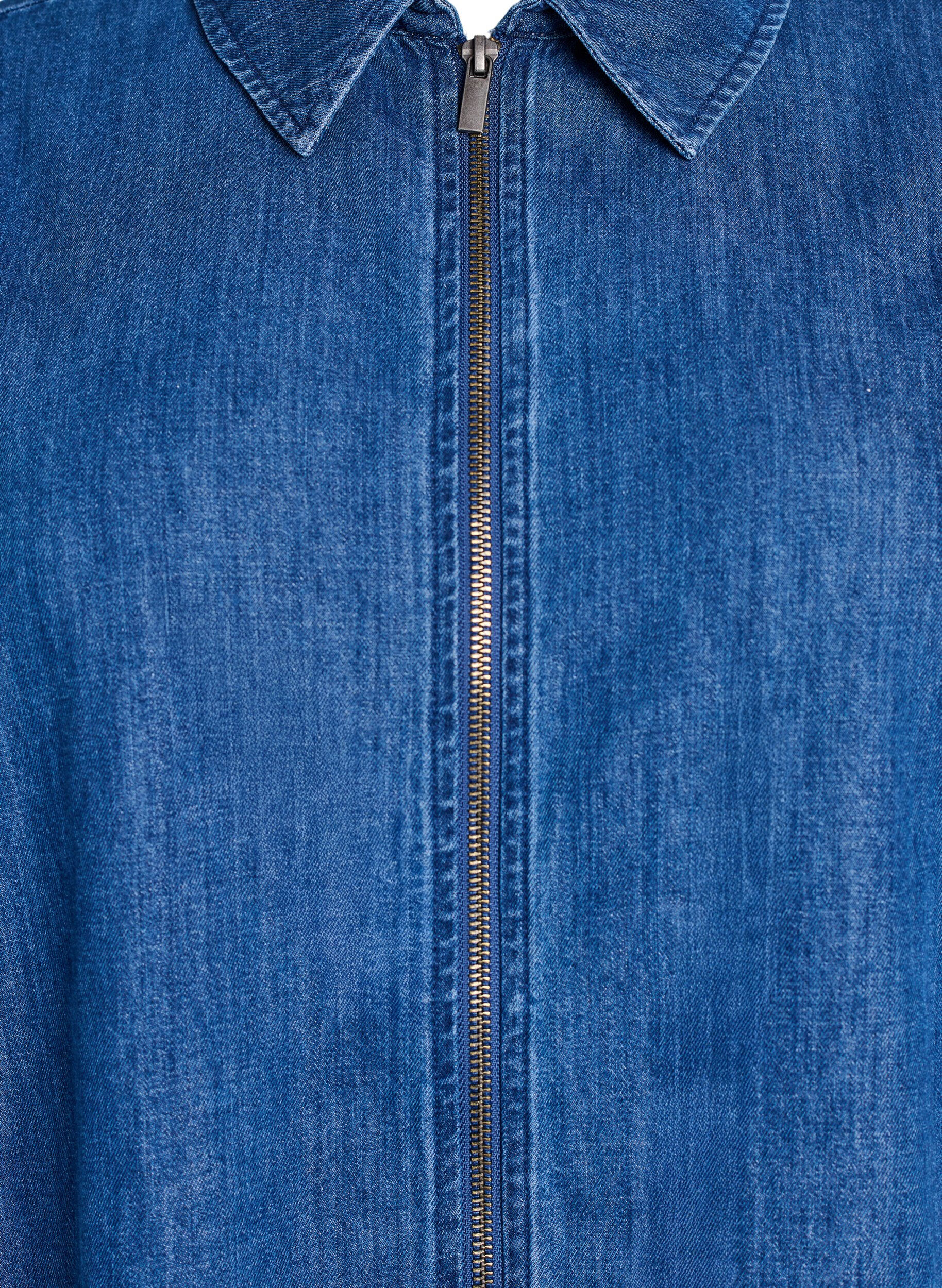 ZizziKurzes Denimkleid mit Rei&szlig;verschluss, Blau, Packshot image number 2