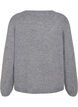 Locker sitzende Strickbluse mit Rundhalsausschnitt, Medium Grey Melange, Packshot image number 1